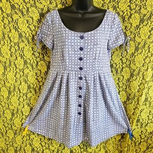 OOAK Vintage Handmade Puff Sleeve Skater Dress
